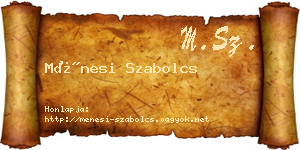 Ménesi Szabolcs névjegykártya